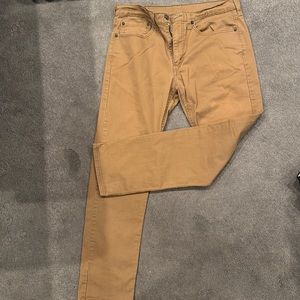 Men’s Levi Strauss 502 dark khaki/rust pants 34x32